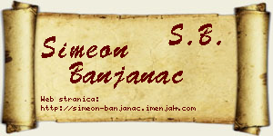 Simeon Banjanac vizit kartica